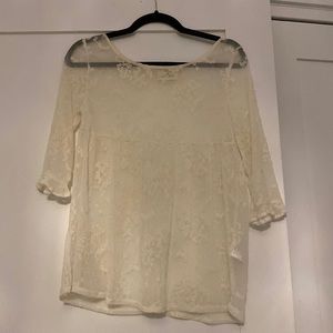Sheer Anthropologie blouse